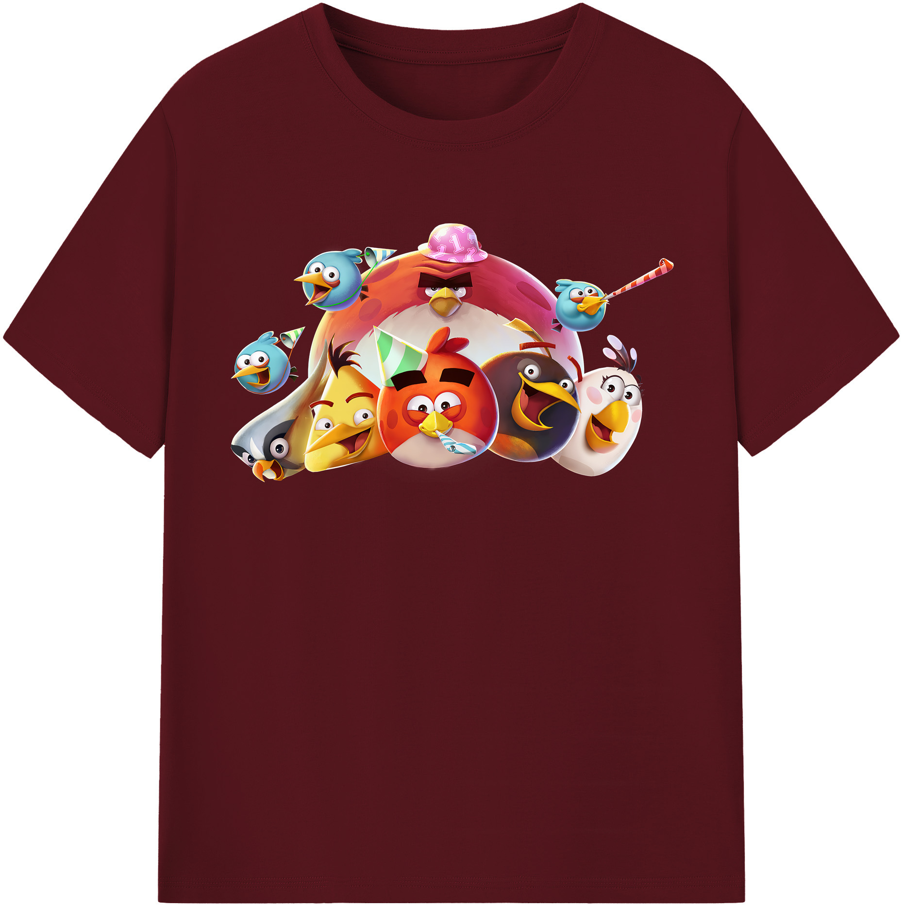 （画像用） Angry Birds アングリーバード 綿100％半袖Tシャツ（フロントプリント）